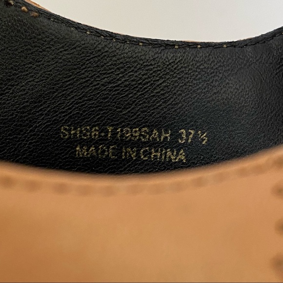 3.1 Phillip Lim Drum brown tan black leather silk lace up slingback chunky heels - Picture 8 of 12